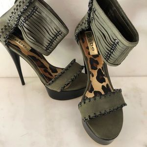 Bebe Platform open toe pumps